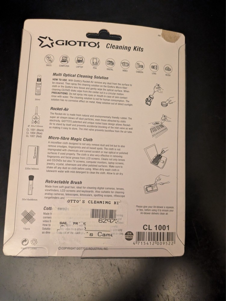 Camera Cleaning Kit by Giotto's