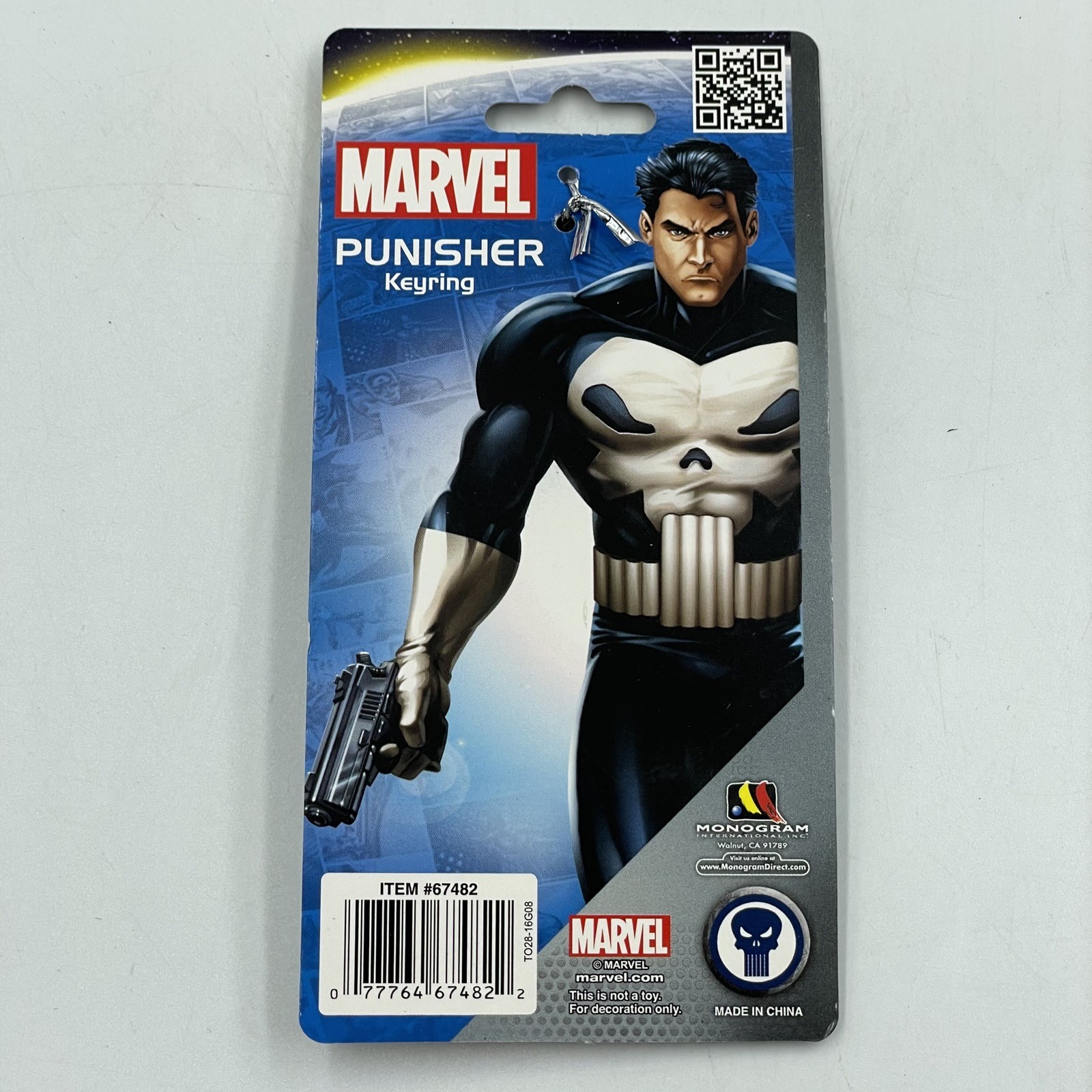 Punisher Skull Keyring • Marvel Avengers • Keychain • Officially Licensed • New