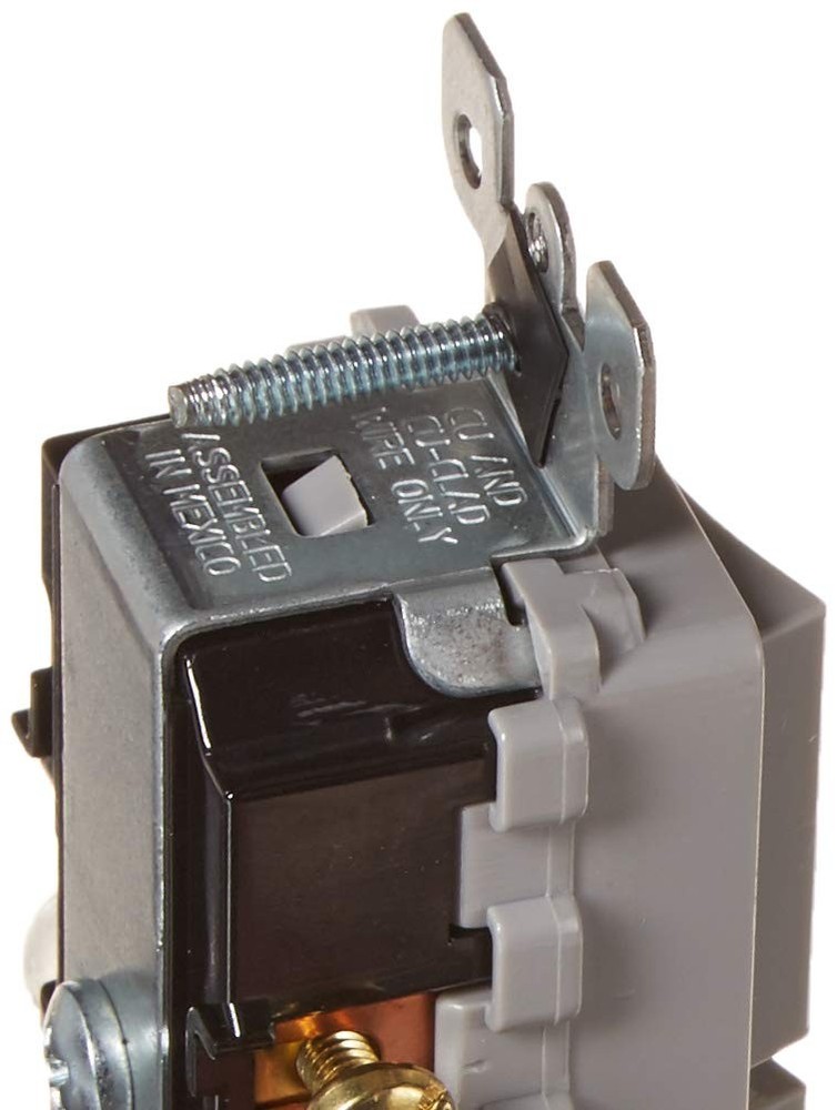 Leviton 15 Amp, 120/277 Volt, Decora Single-Pole, AC Combination Switch, Gray