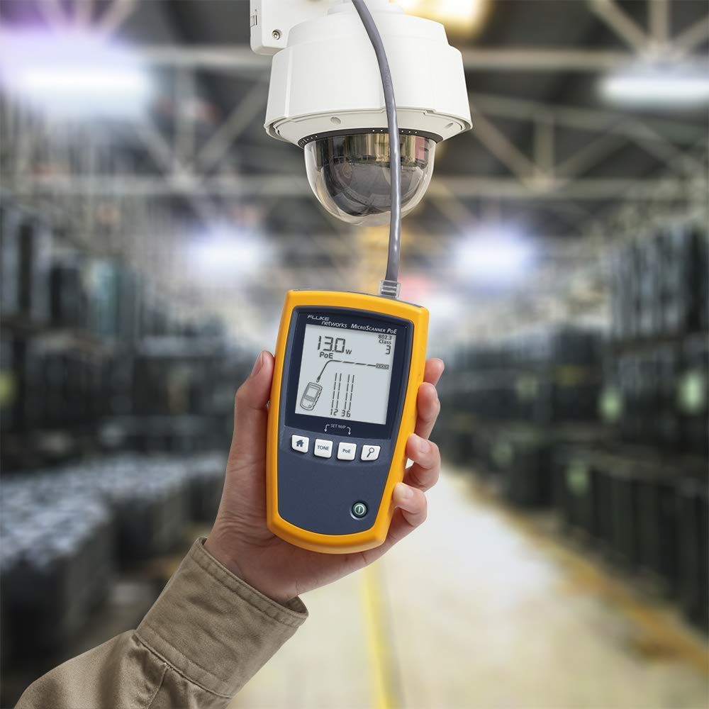 Fluke Networks 5018513 MS-POE-KIT MicroScanner Copper Cable Verifier &PoE tester
