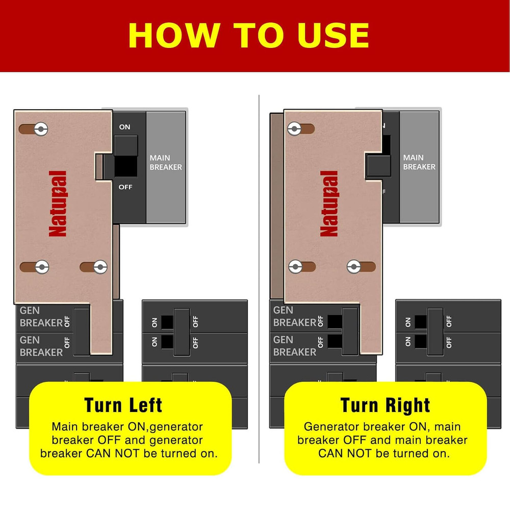 Generator Interlock Kit Compatible with General Electric Vertical Main 150 or 20
