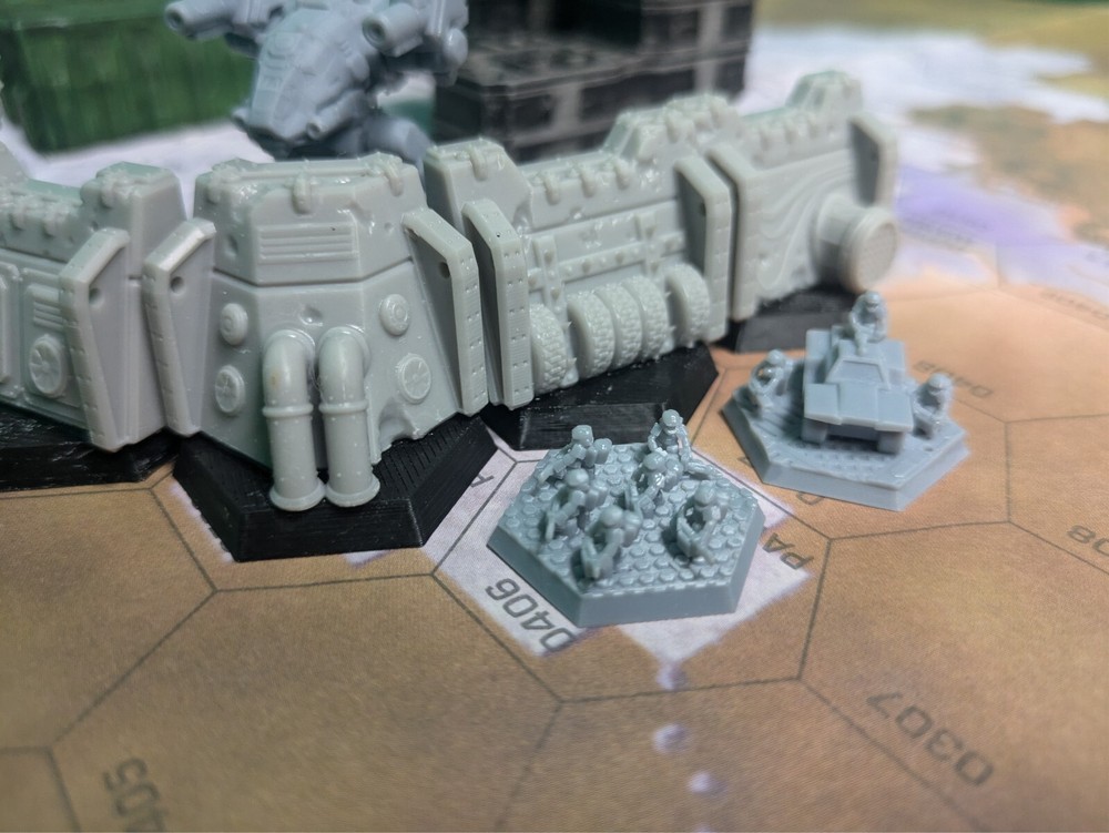 Defensive Walls, 6mm/8mm compatible Battletech