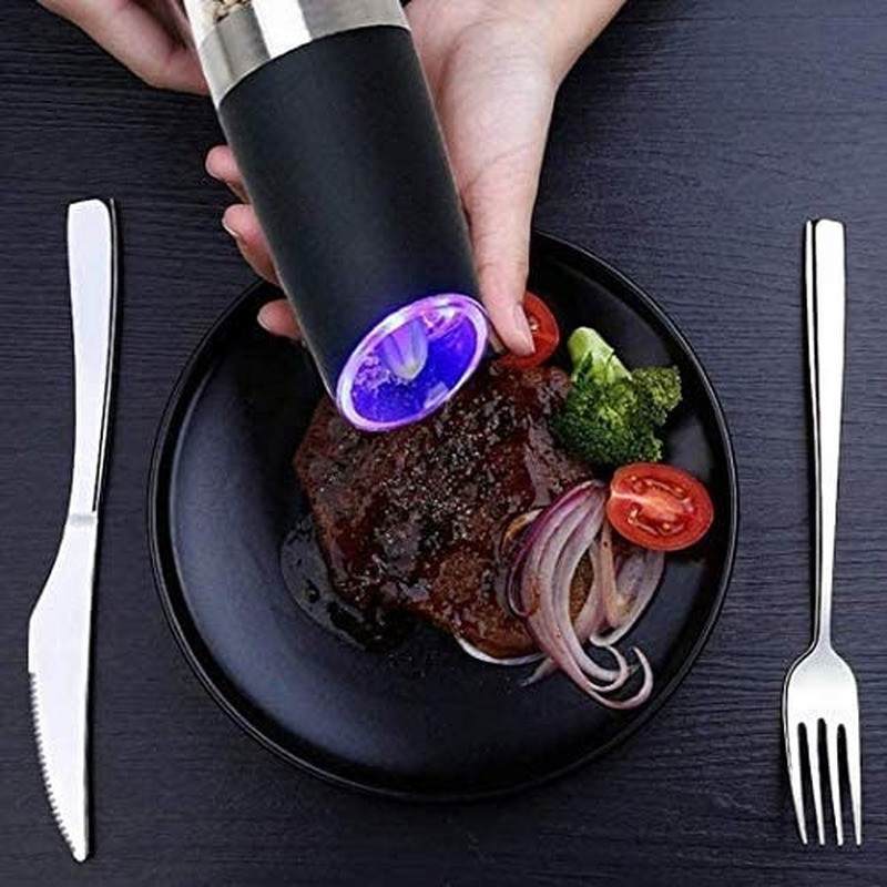 Gravity Electric Salt Automatic Pepper and Salt Mill Grinder with LED Light US