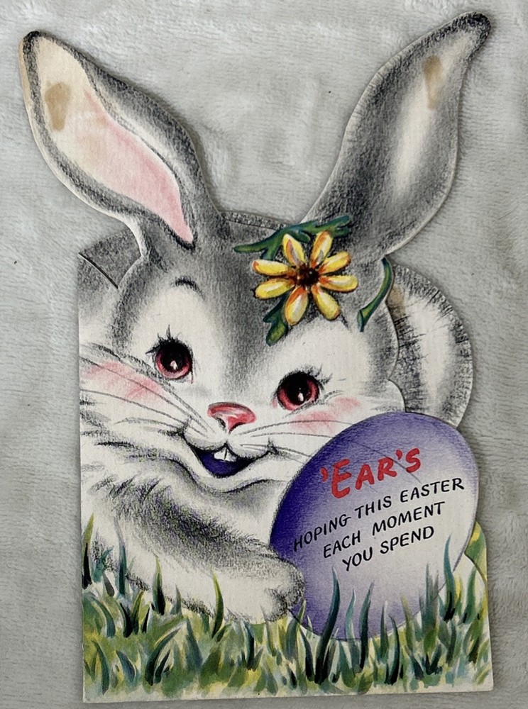 Vintage Easter Cards 1947 Hallmark Stanley Bunny