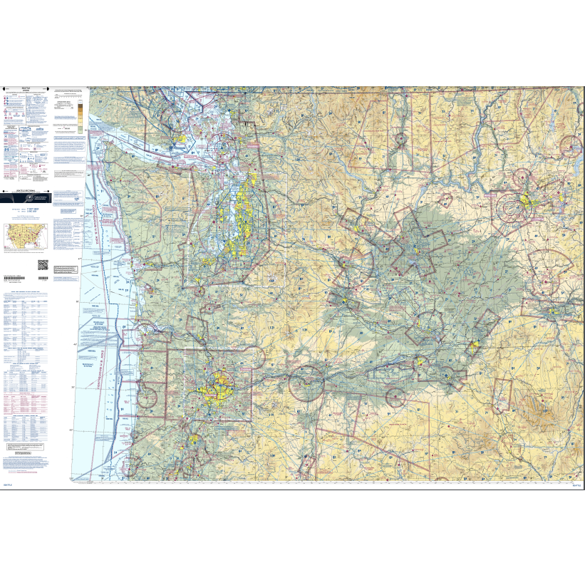 FAA Chart: VFR Sectional Chart Seattle - Always Current - Select Cycle Date