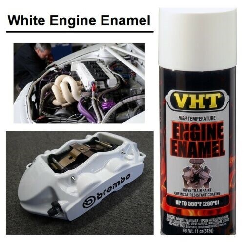 3Pk Gloss White Coating Engine Enamel High Temp Paint Caliper Ceramic Spray Can