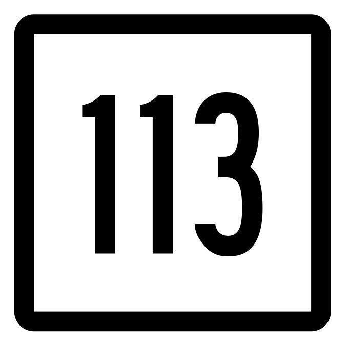 Connecticut State Highway 113 Sticker Decal