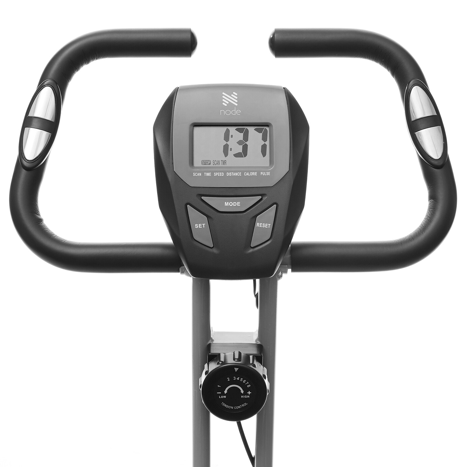 Folding Stationary Upright Indoor Cycling Exercise Bike with LCD Monitor