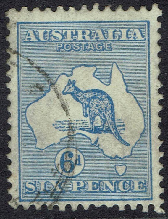 AUSTRALIA 1915 KANGAROO 6D 2ND WMK USED