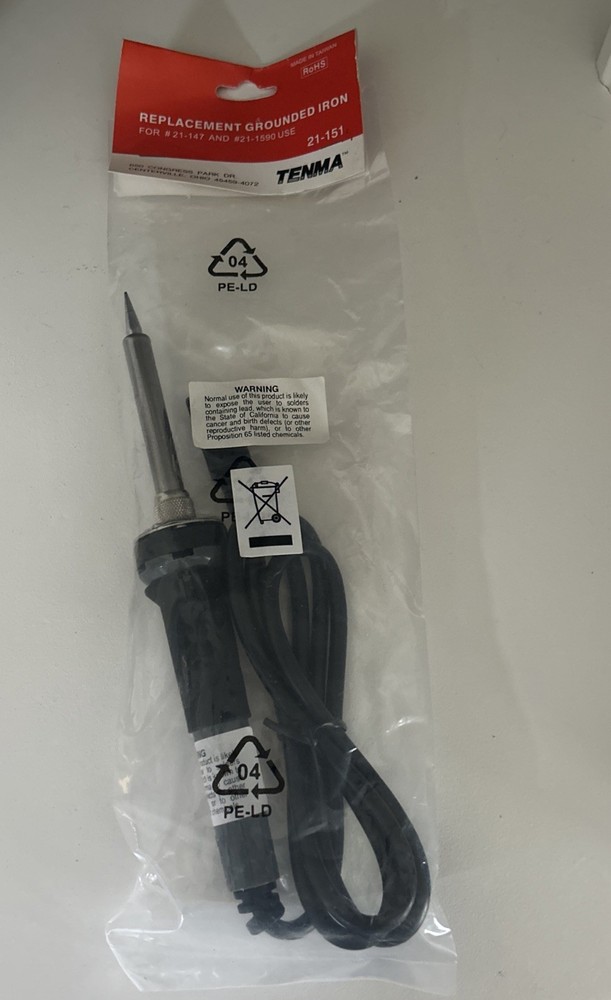 1PC TENMA - 21-151 - Soldering Iron, Plug-in, 48 W, TENMA