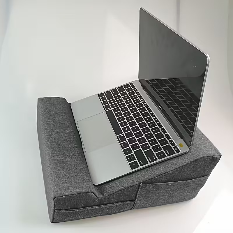 Adjustable Polyester Tablet Pillow with Stand | Comfortable Bed Cushion for Read