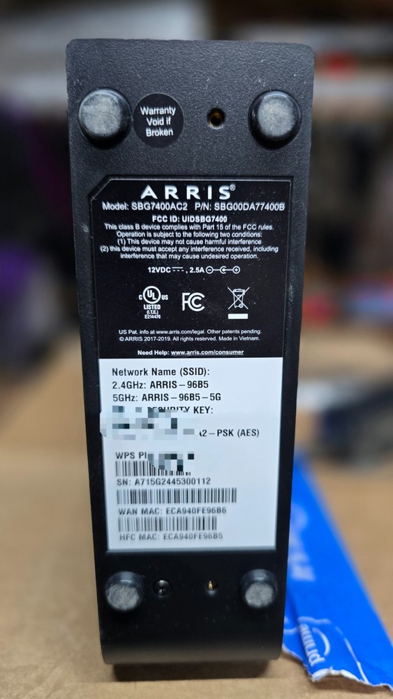 Arris SURFboard SBG7400AC2-RB Wireless Cable Modem