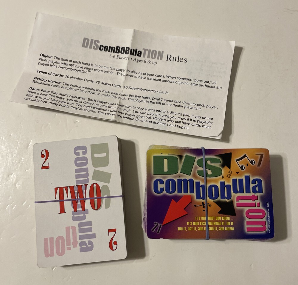 Discombobulation Card Game by Continuum Games - 2005 Edition - Complete!