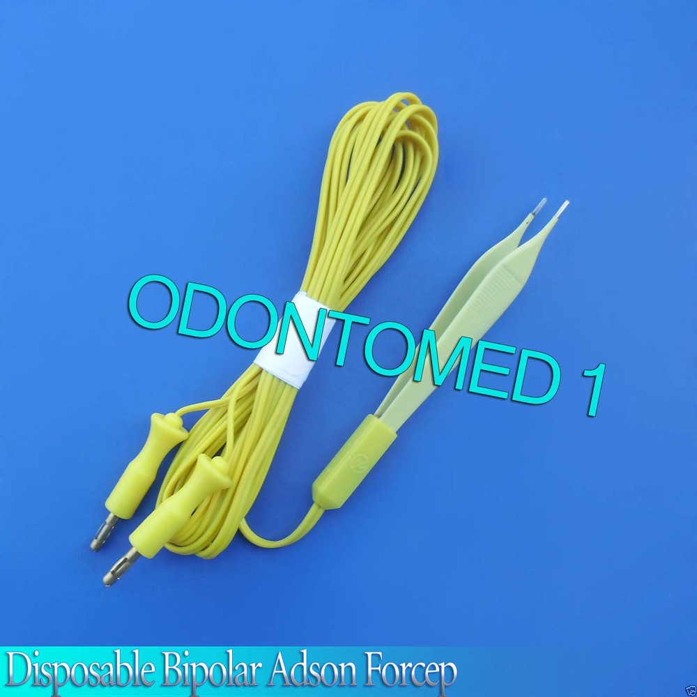 Disposable Bipolar Adson Forceps 4.75'' Yellow Electrosurgical Instrument EL-032