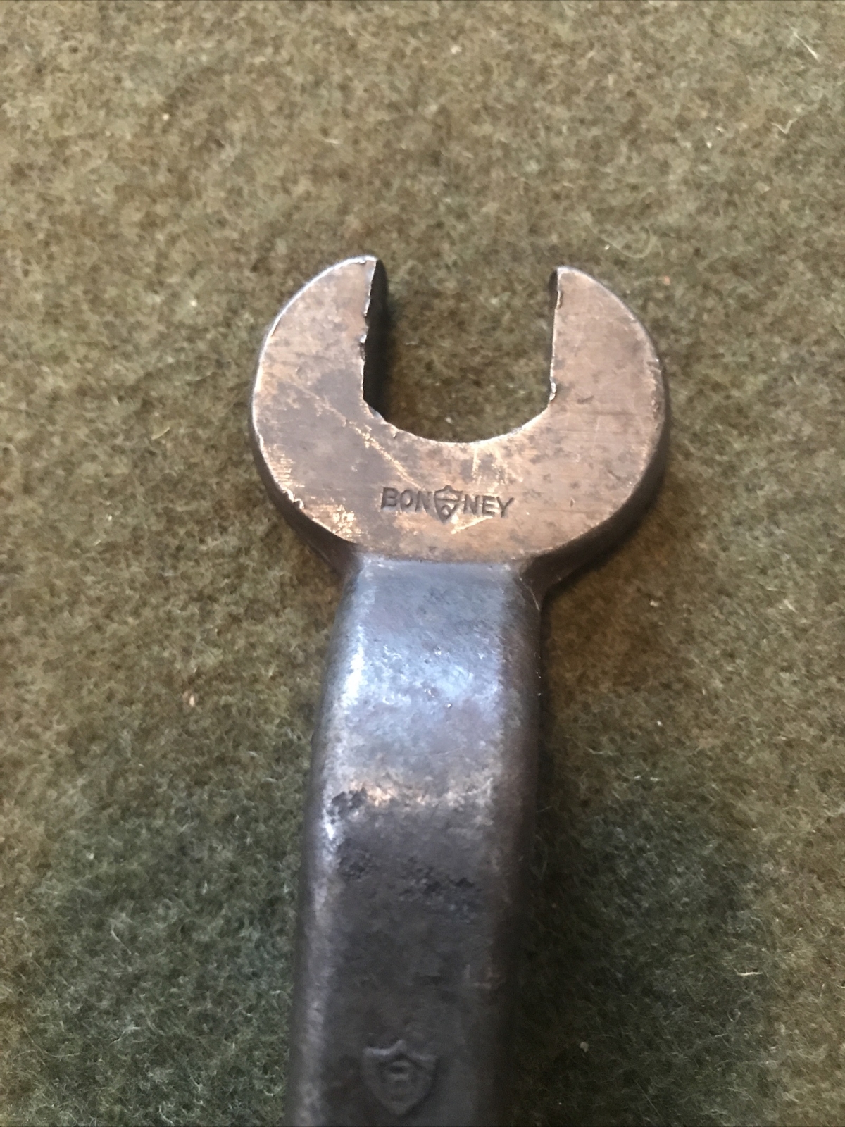 Antique Bonnet Tools Small Spud Wrench Rare 3/8 Vintage Wrench Shield Logo 🇺🇸