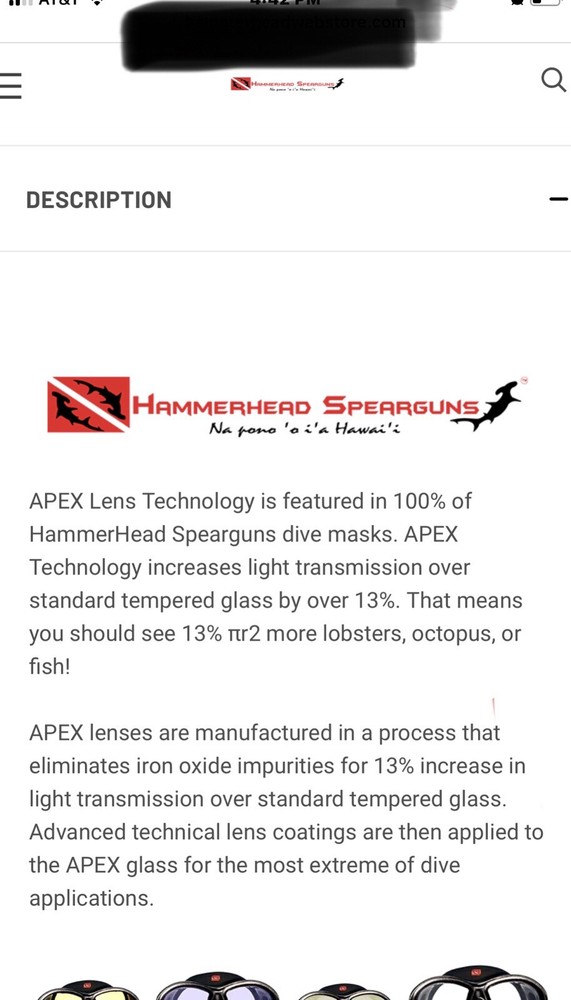 Hammerhead Dive Mask