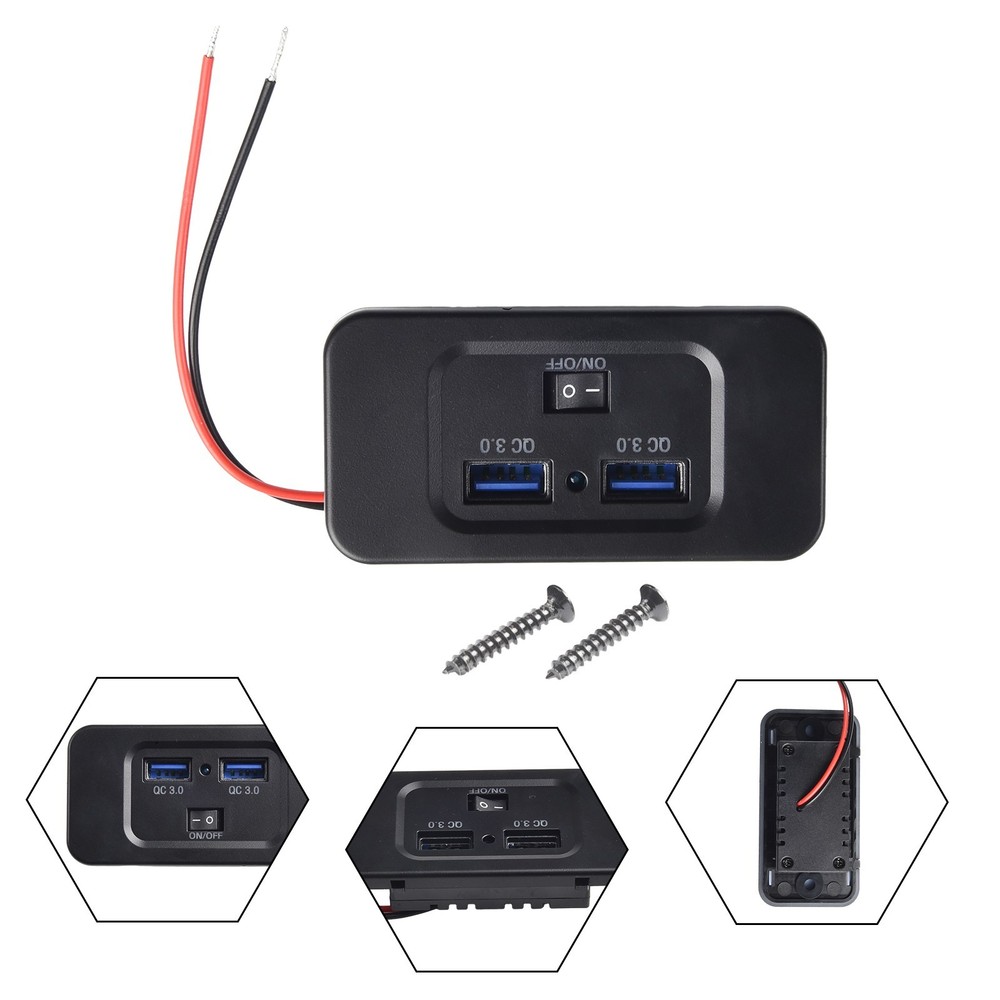 Versatile Performance Quick Charge 3 0 Dual USB Car Fast Charger Panel Outlet