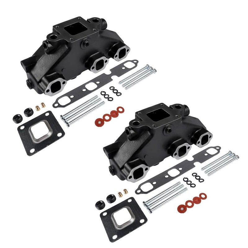 2PCS Exhaust Manifold Dry Joint Riser for Mercruiser GM 4.3 V6 2002-UP 864612T01