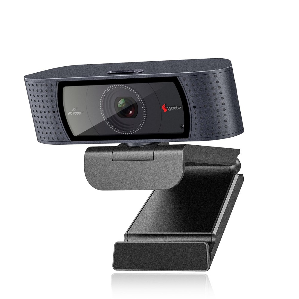 1080P HD Webcam with Microphone, Computer Camera, 2 Mics, USB Type-A & A-to-C...