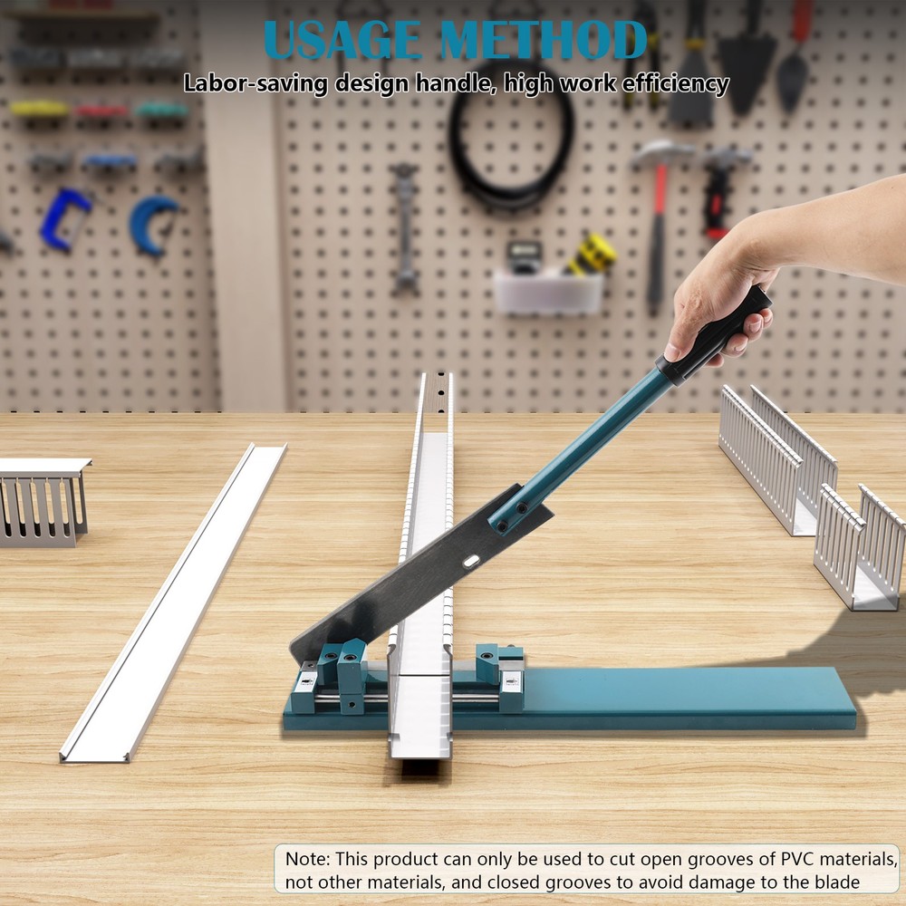 PVC Trunking Cutter Manual Plastic Wire Duct Cutting Machine Angle Adjustable