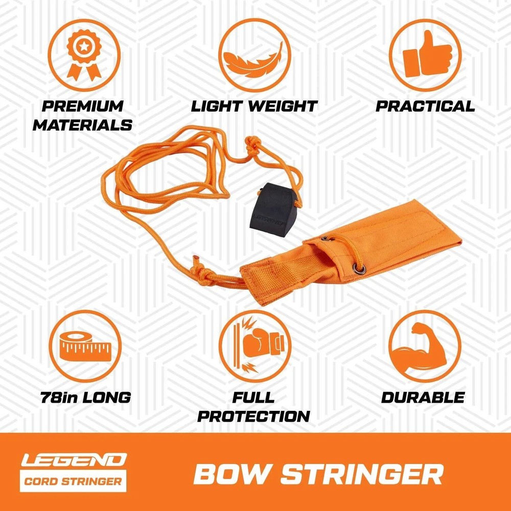 legend cord bow stringer - traditional limbsaver stringing tool for recurve bows