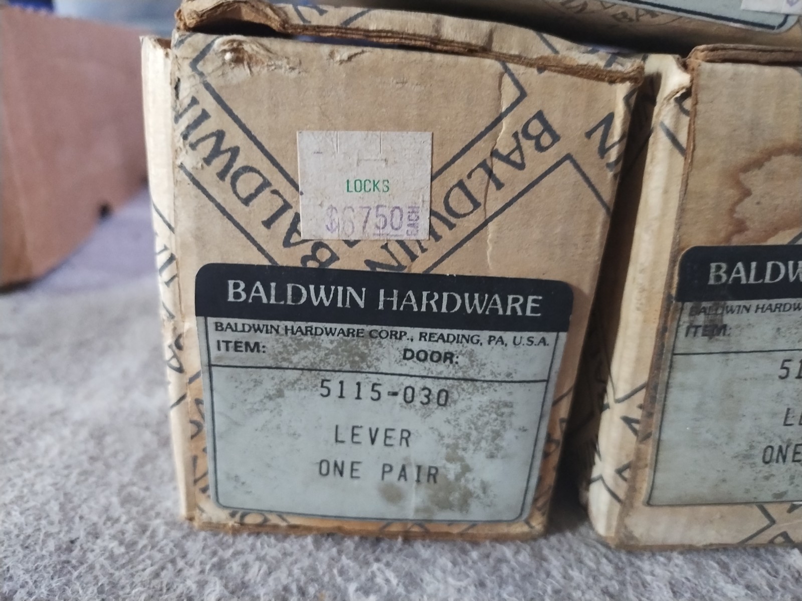 Lot Of Vintage New Old Stock BALDWIN Door HARDWARE Handles Ring Escutcheons