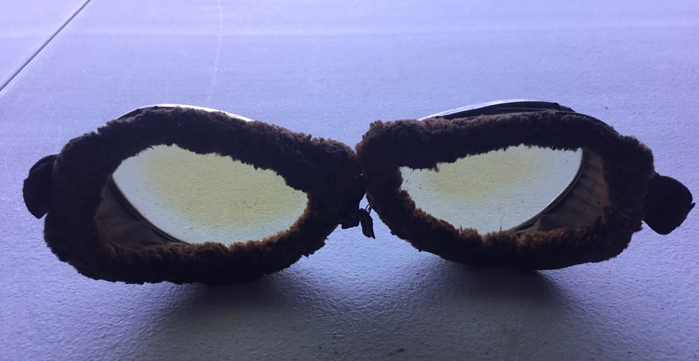 WWII Fur Lined Pilot Aviator Goggles