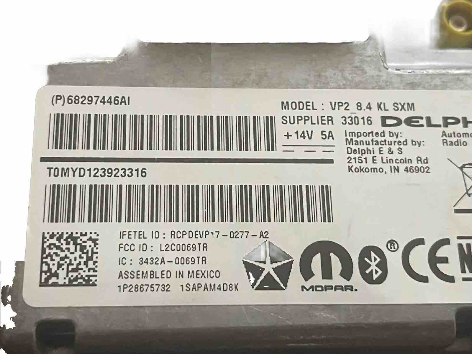 2019 - 2022 Jeep Cherokee UAM Uconnect 4C Radio Display Screen Apple Carplay