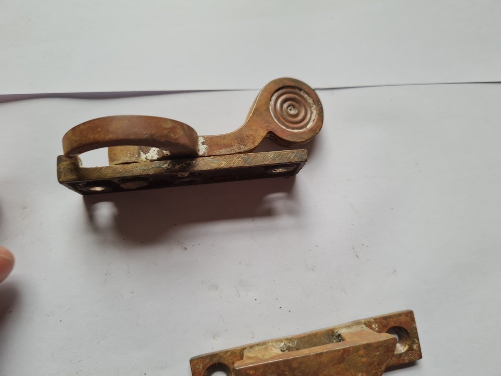 Old Vintage Brass Sash Window Lock