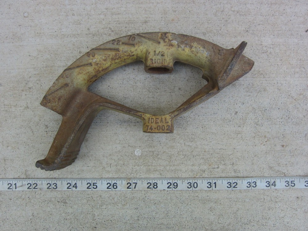 Ideal 74-002 ¾" EMT, ½" Rigid Iron Bender Head, Used