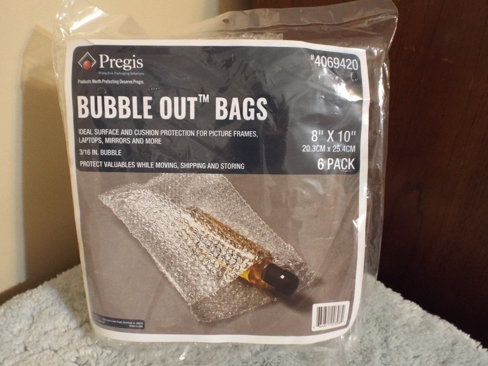 Bubble Out Bags 8" X 10" 6 Pack