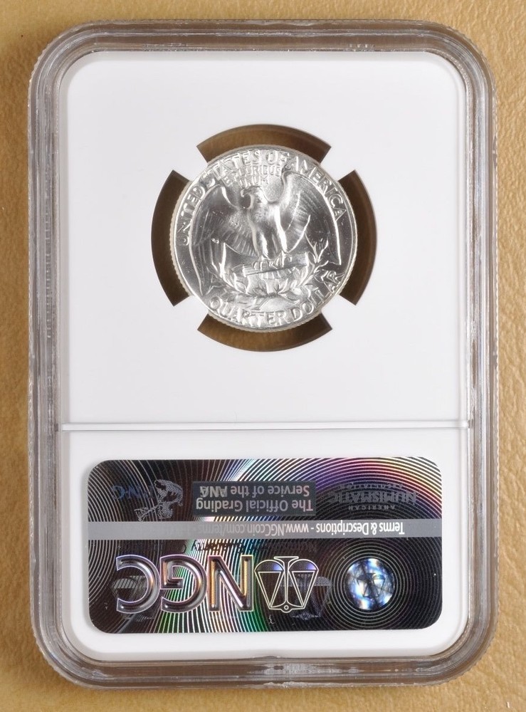 1961 P Washington Quarter 'Type B Reverse' NGC MS66
