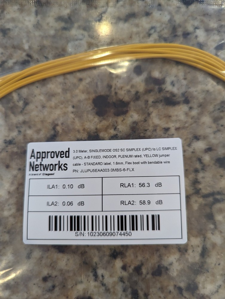 OS2 SC SIMPLEX UPC to LC SIMPLEX UPC SingleMode Fiber Optic Optical Patch Cable