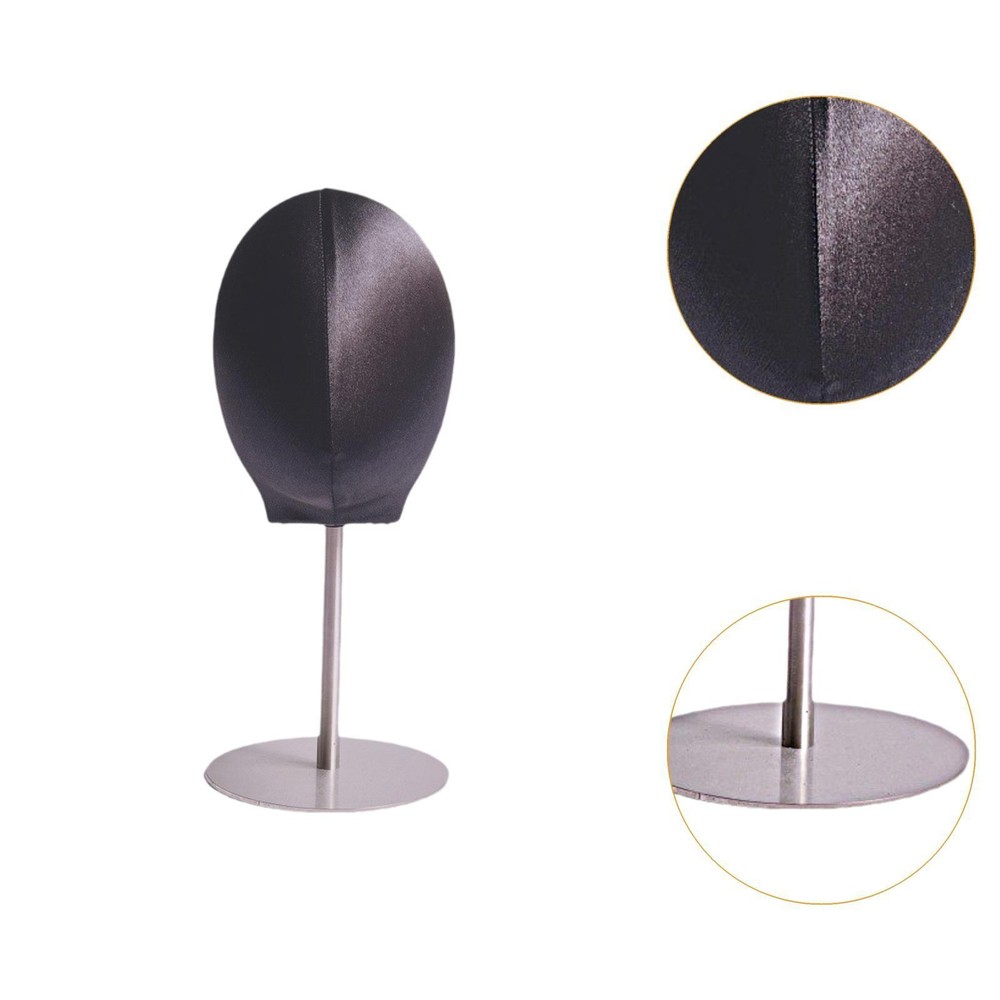Wig Display Head Mannequin Head Sturdy Multipurpose Black Hat Display Head for