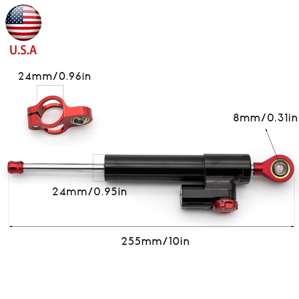 For Ducati Monster 696 CNC Steering Damper Bracket Mounting Kit Support Black