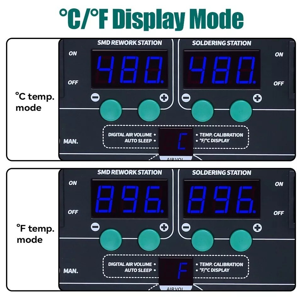 YIHUA 862BD+ 2-in-1 Hot Air Rework Station Soldering Station Soldering Iron Kit