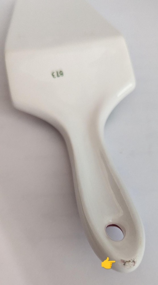 Ceramic Wedding Pie Cake Server Vintage with Grapes Motiff READ