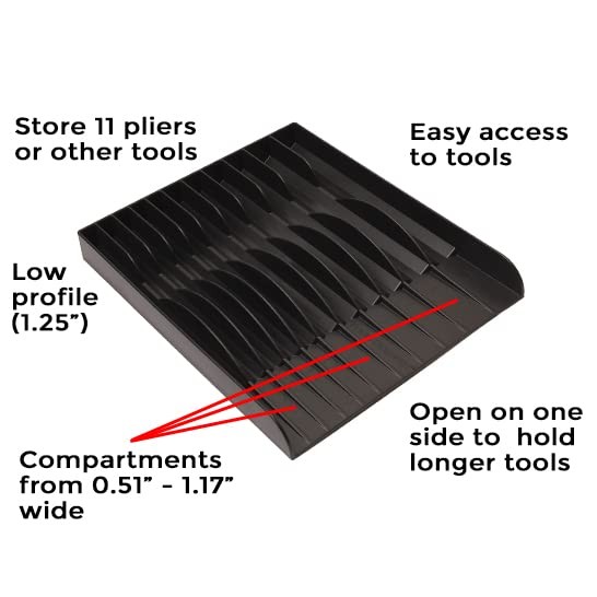 Tool Sorter Pliers Organizer – Black