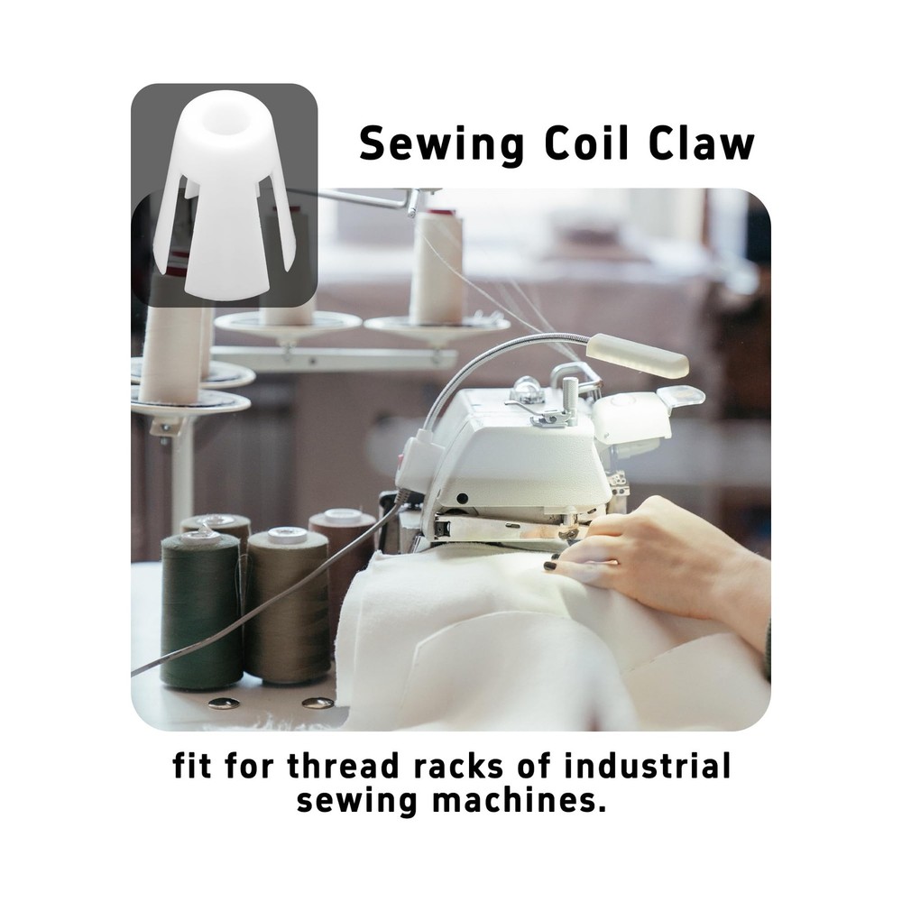 10PCS Plastic Coil Claw Thread Spool Cone Holder Sewing Accessories for Indus...