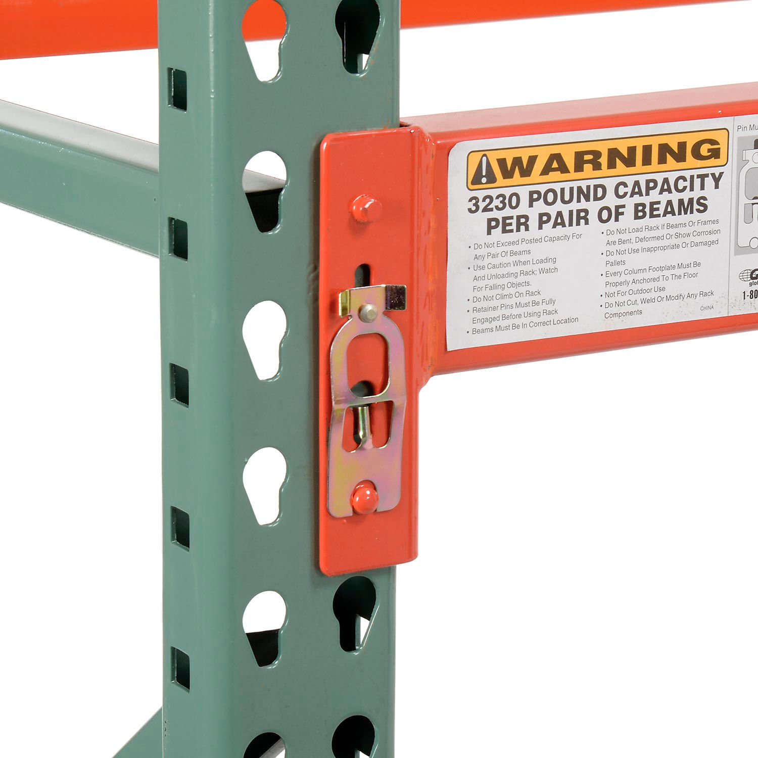 Global Industrial Teardrop Pallet Rack Add-On 144"W X 36"D X 96"H 5970 Lbs.