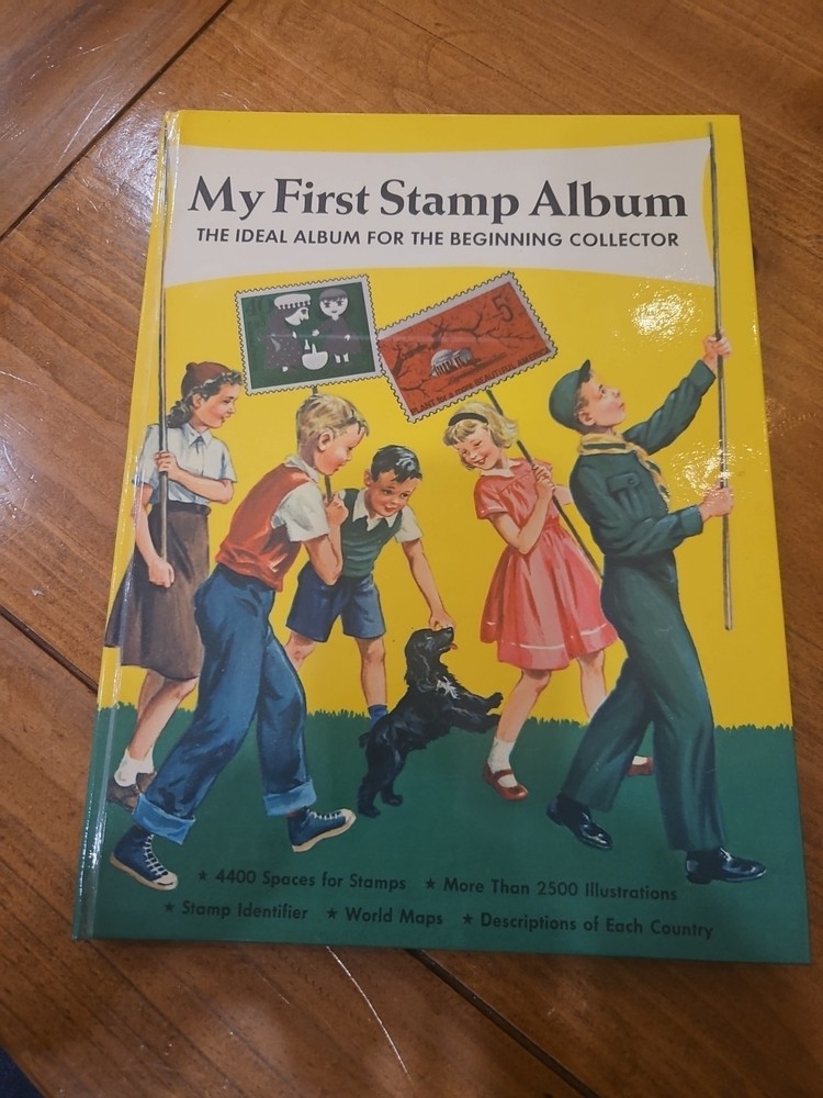 My First Stamp Album -  Vintage 1967 Plus Flags Of The World stamps Beginners.