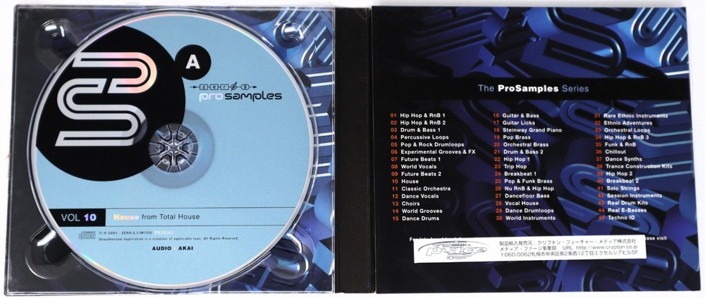 Zero-G Pro Samples Vol.10 House Sample Library/Sound Library/Sampling Double CD