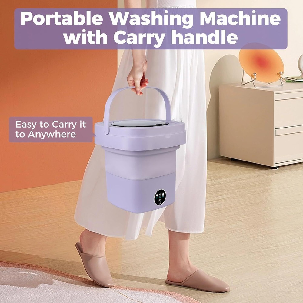 Portable Washing Machine and Dryer Combo 8L Foldable Mini Laundry Washer Machine