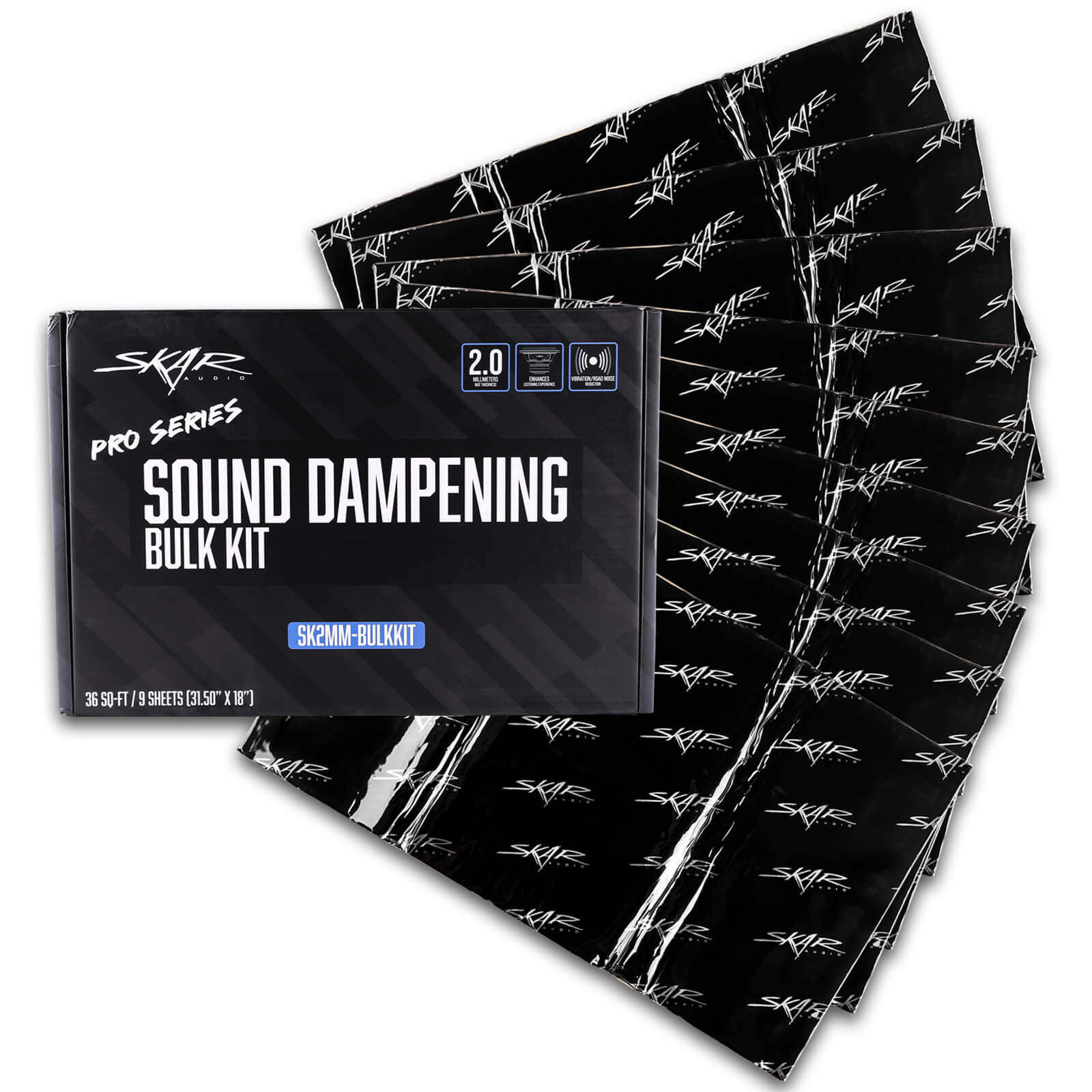 SKAR AUDIO PRO SERIES 36 SQ FT SOUND DAMPENING BULK KIT | SK2MM-BULKKIT