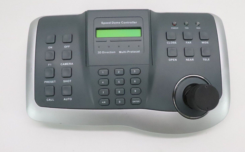 PTZ Speed Dome Controller 3D Directional Multi-Protocol w/Joystick, Keypad
