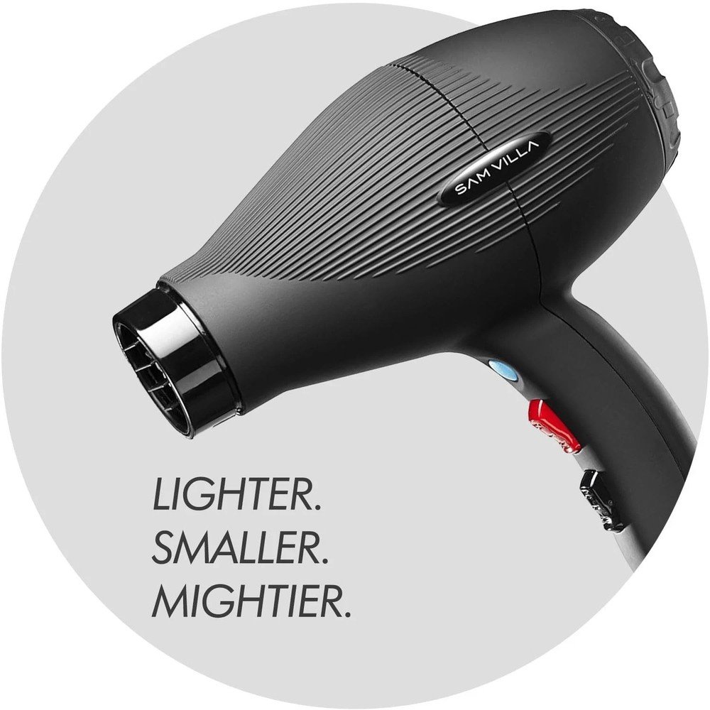 Sam Villa Lightweight & Quiet Ionic Professional Hair Dryer With Variable Spe...