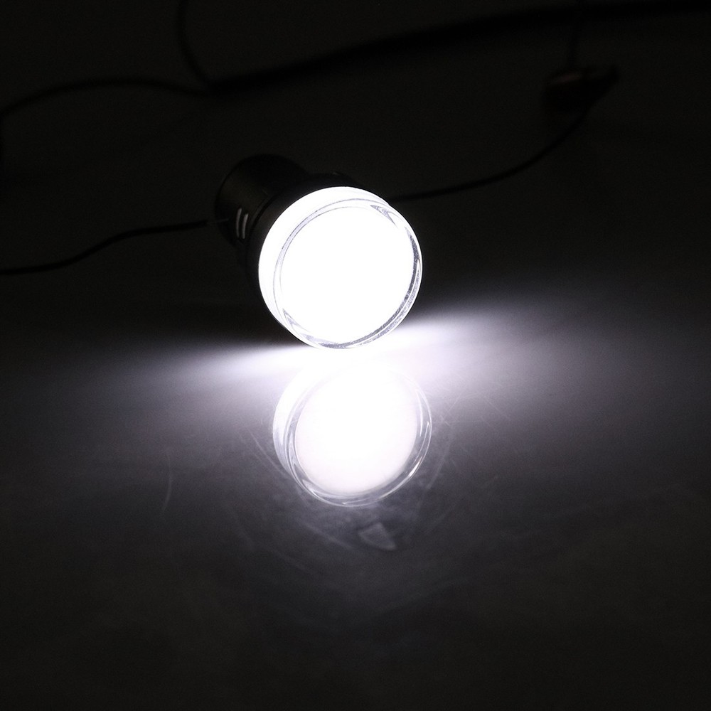 2Pcs AC/DC 24V Indicator Lights, White LED, Flush Panel Mount 7/8" 22mm