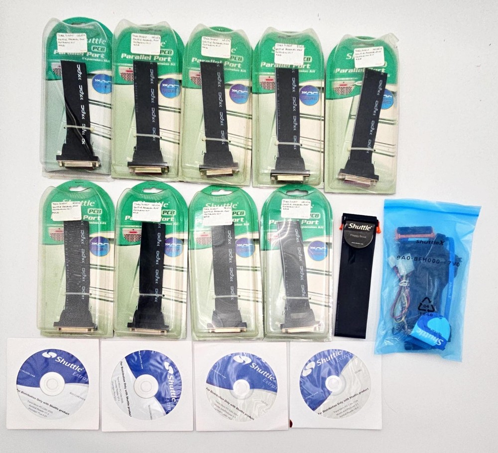 Shuttle Parallel Port PC8 Expansion Kit Lot / Software Disks /Misc Shuttle J106