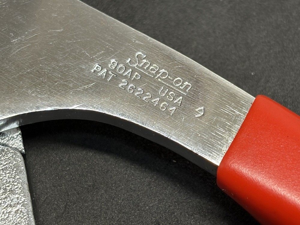 NICE! Snap On Tools RED Soft Grip Adjustable Slip Joint Locking Pliers 90AP