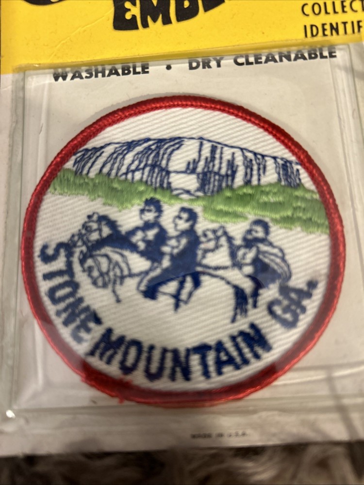 Vintage Stone Mountain GA Embroidered Shoulder Patch